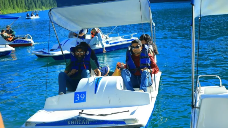 Kolsay Lake boating